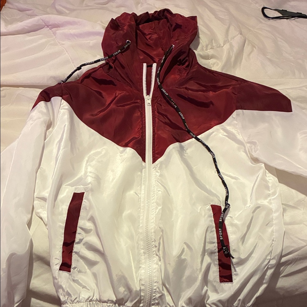Stylish Women's Red and White Jacket